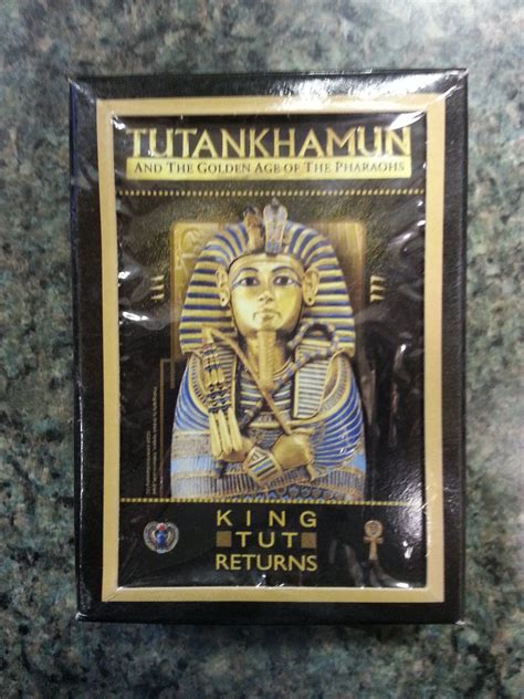 Hard to find King Tut playing cards.--A beautiful double deck of King Tutankhamun playing cards produced under the Congress name. Supplied with original presentation box. The decks have never been opened, still in original wraps. Condition: mint. Ca.: 1980's. Maker: Congress. Note: Shipping will be added to all collectible items.